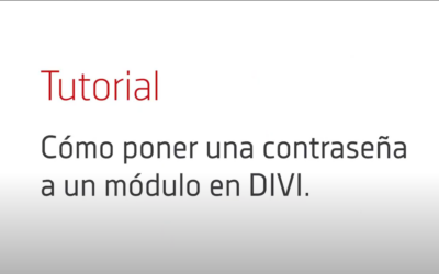 Cómo poner una contraseña a un módulo en DIVI