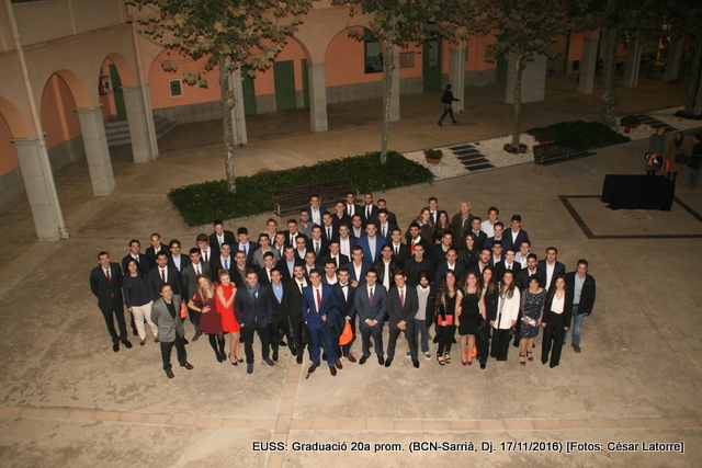 Acto de graduación de la 20ª promoción de Alumni de la Escuela Universitaria Salesiana de Sarrià