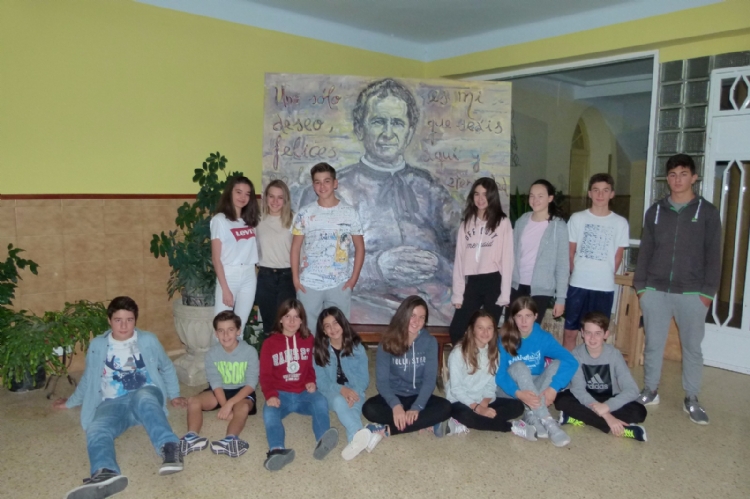 Inauguración de un retrato al óleo de Don Bosco en Villanúa